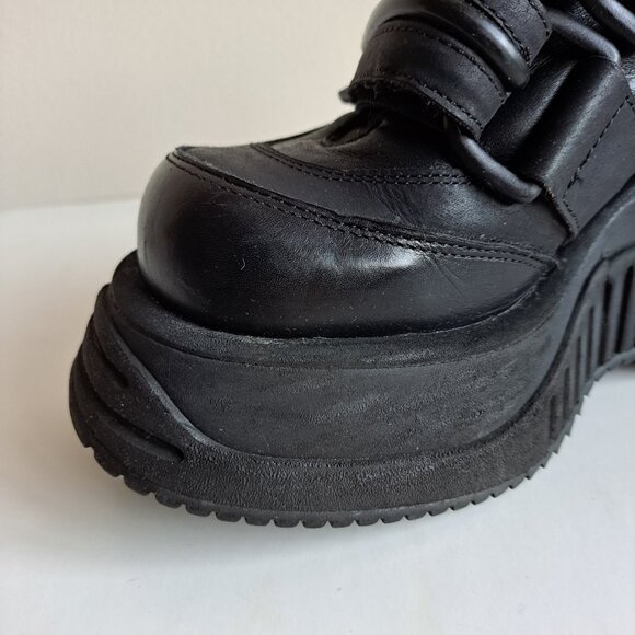 Destroy Vintage Rare Platform Black Shoes Boots Size 36 / US 6 - Picture 13 of 16